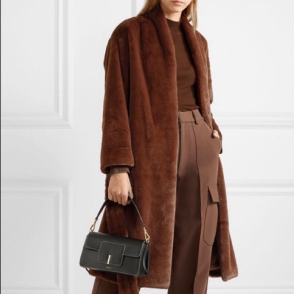 Vince NWOT Long Plush Belted Faux Fur Jacket